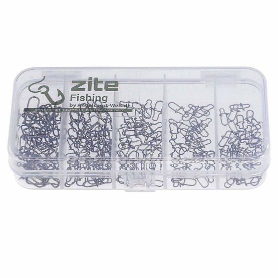 Zite Fishing Snaps Assortment 150 Pcs - Snap Link Swivels for Spinning - Different Sizes in Terminal Tackle Box - Image 2