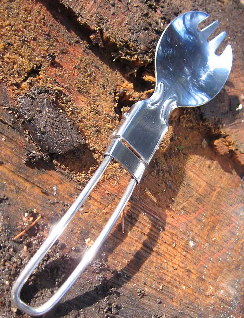 Outdoor Saxx® Camping Folding Cutlery, Fork and Spoon in One - Saves Luggage, Stainless Steel, Ultra-Lightweight - Image 2