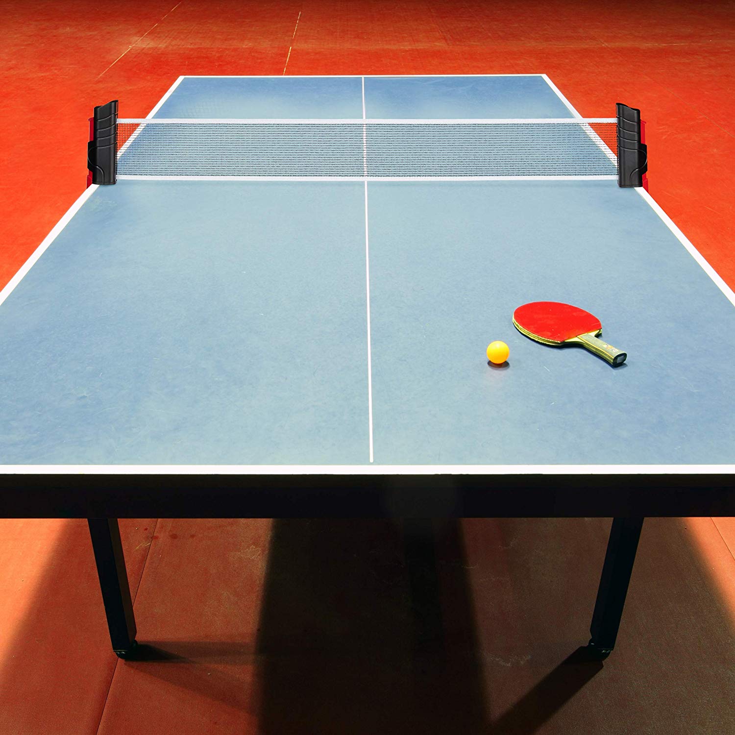 Relaxdays Table Tennis TT Net Ping Pong Net Retractable Portable Clamp Bracket - Image 2