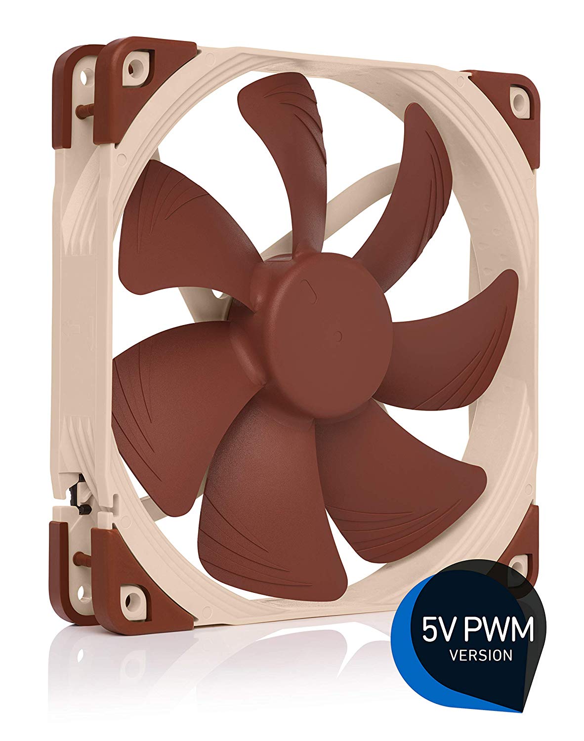 Noctua NF-A14 5V PWM, Premium Quiet Fan with USB Power Adaptor Cable, 4-Pin, 5V Version (140mm, Brown), Marrón