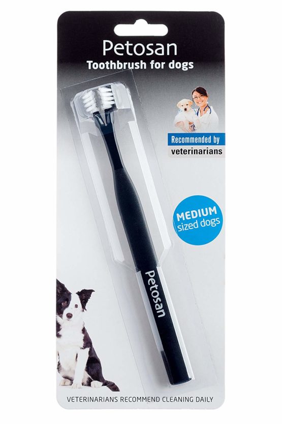 Petosan Double-Headed Toothbrush for Medium Dogs
