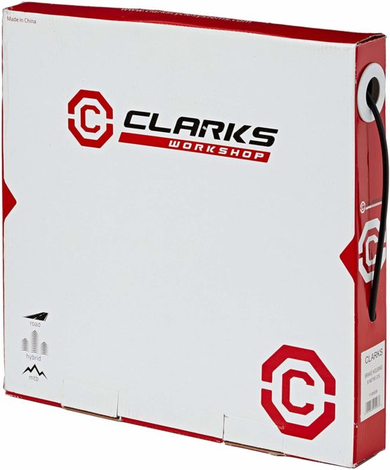 Clarks Y1005DB Universal Brake Outer Casing, 2P Type, 30 cm Dispenser Box, Black
