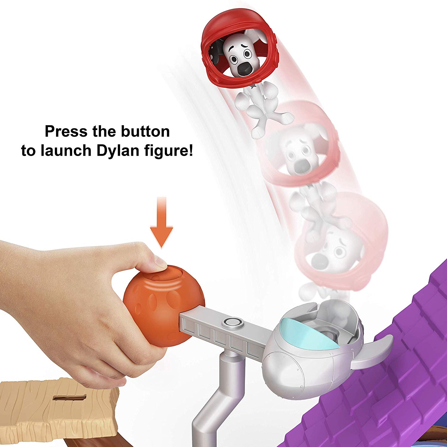 Disney 101 Dalmatian Street, Dylan Tree House Playset (16.6-In x 14-In) with 2 Dog Figures (3-In) and 10 Accessories - Image 4
