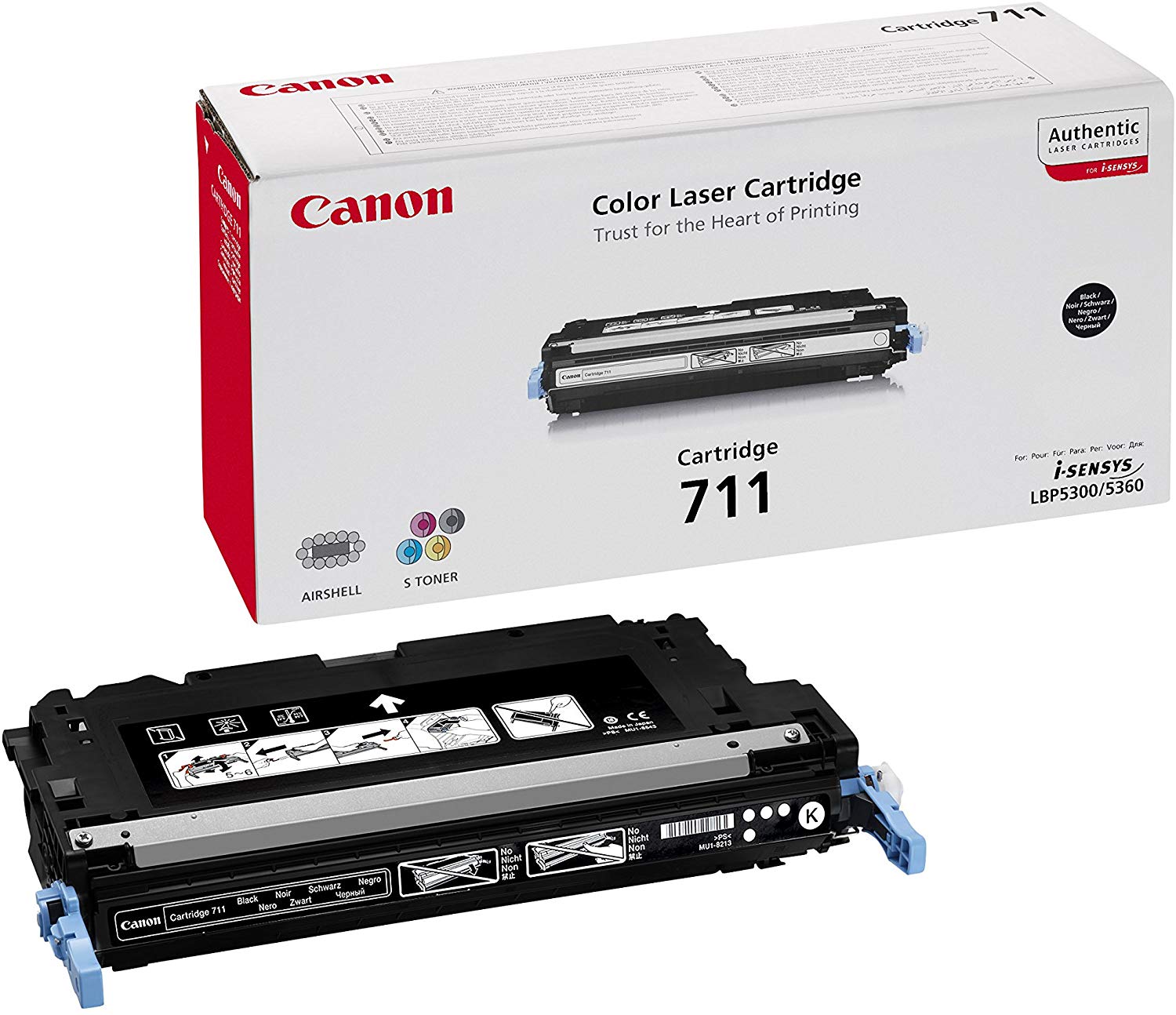 Canon 711 i-sensys LBP 5300 LBP5300 - laser toner cartridge - 1 x black - 6000 pages, 711 BK