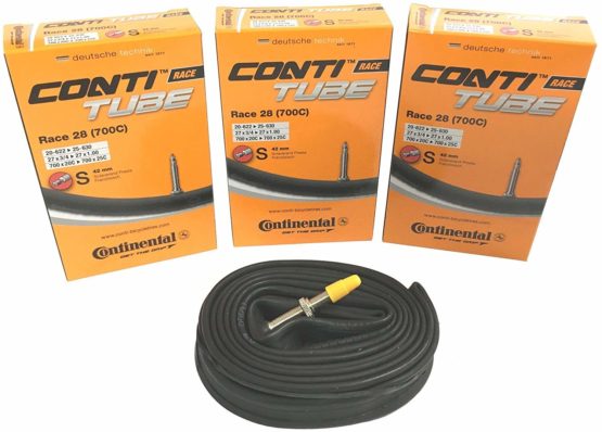 Continental Bike Inner Tubes Unisex's Race 28 Inner Tube Pack, Black, 700c