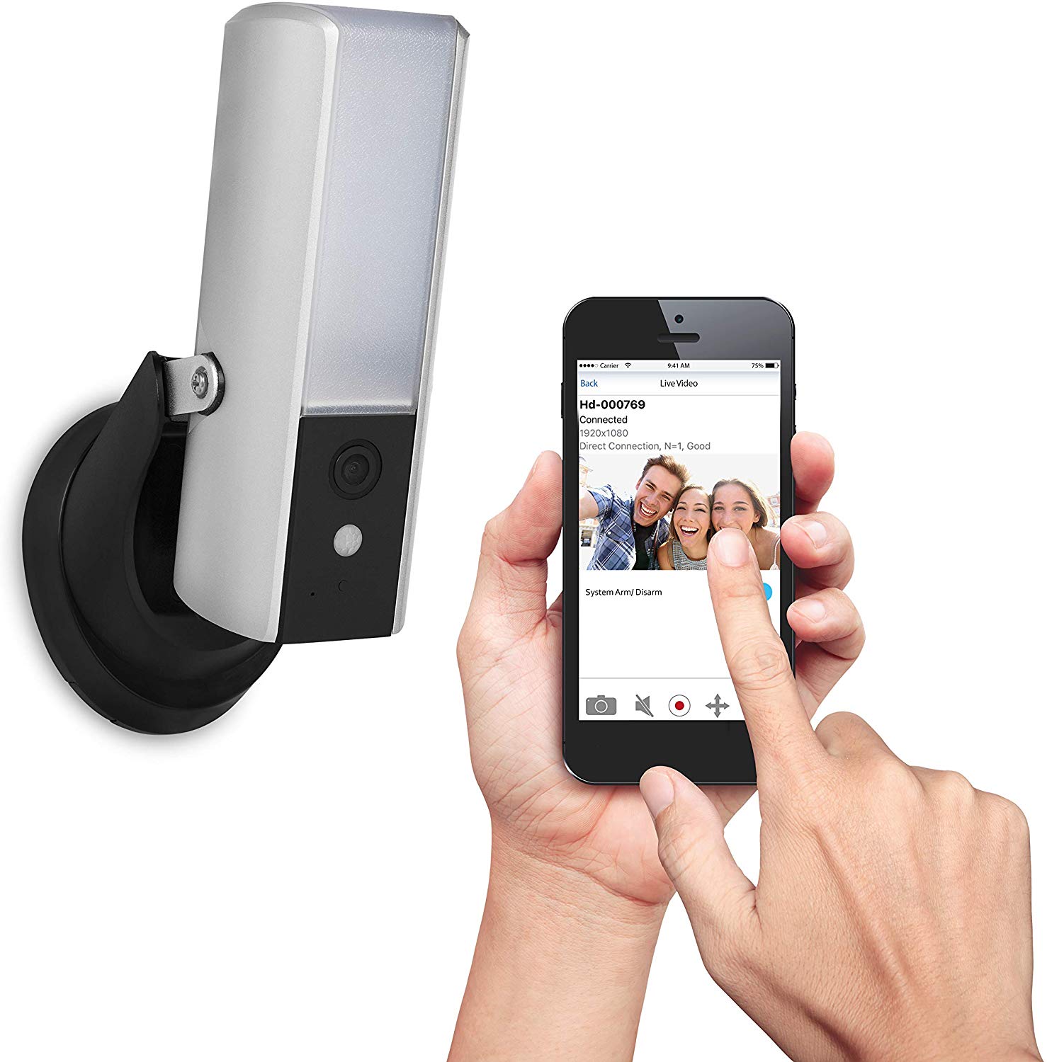 Smartwares CIP39901 Guardian Security Camera and Light, 10 W, Black