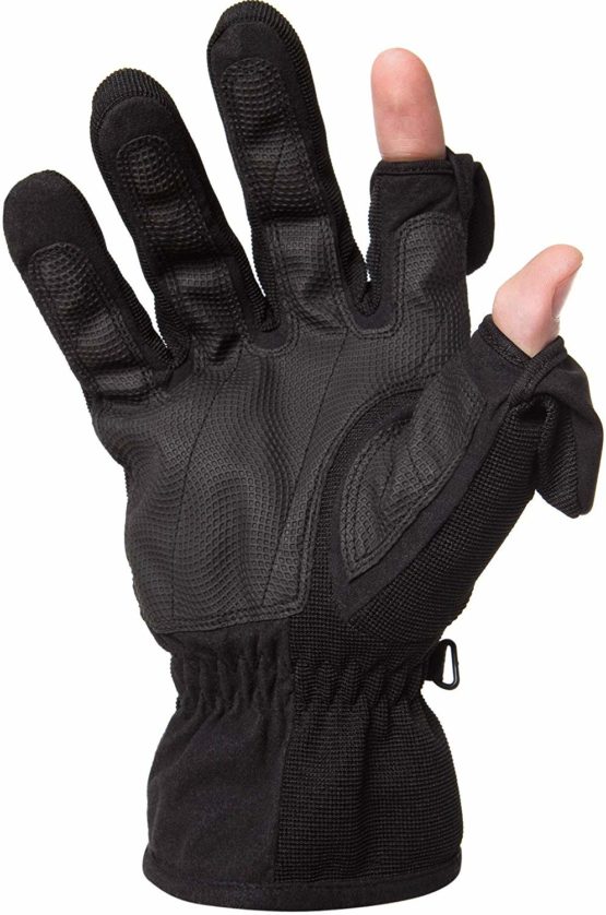 Fishing, Skiing and Photography Gloves. Fold Back Magnet Fastened Finger Tips