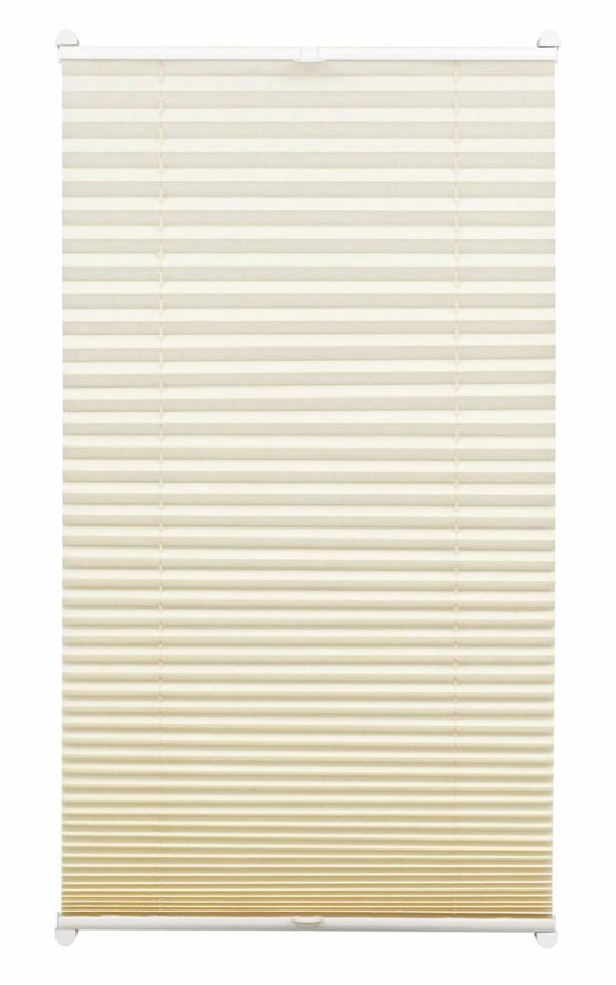 GARDINIA Pleated Blind for Clamping, Opaque Folding Blind, Mounting Kit Included, EASYFIX Pleated Blind with Two Operating Rails, Ivory, 40 x 130 cm (WxH)