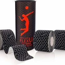FLEXU Kinesiology Tape; Pre-Cut Bulk Pack; Advanced Strength and Flexibility Properties; Longer Lasting Therapeutic Recovery; Sports Tape