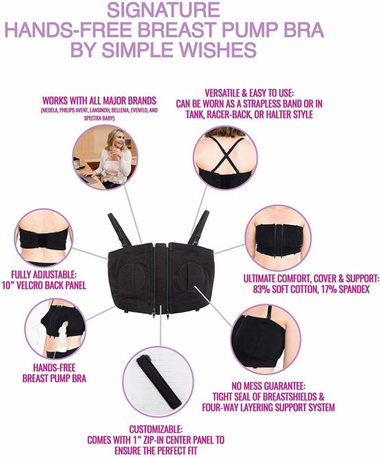Simple Wishes Hands Free Double Pumping Bustier - L to L-Plus, Pink - Image 3