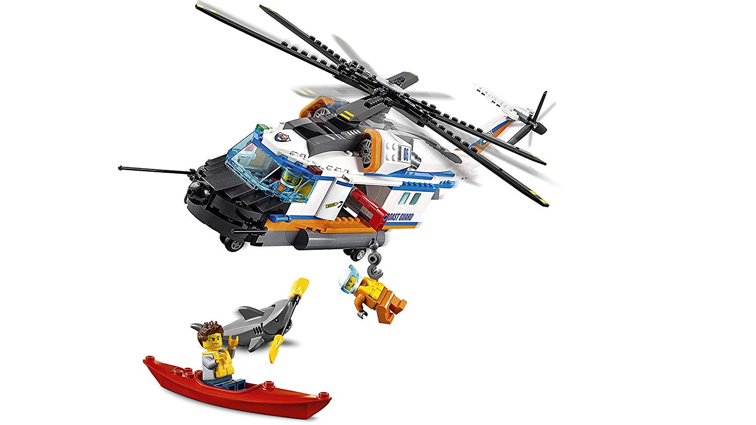 LEGO City 60166 Heavy-Duty Rescue Helicopter, Multicoloured, 38x10x26cm - Image 4