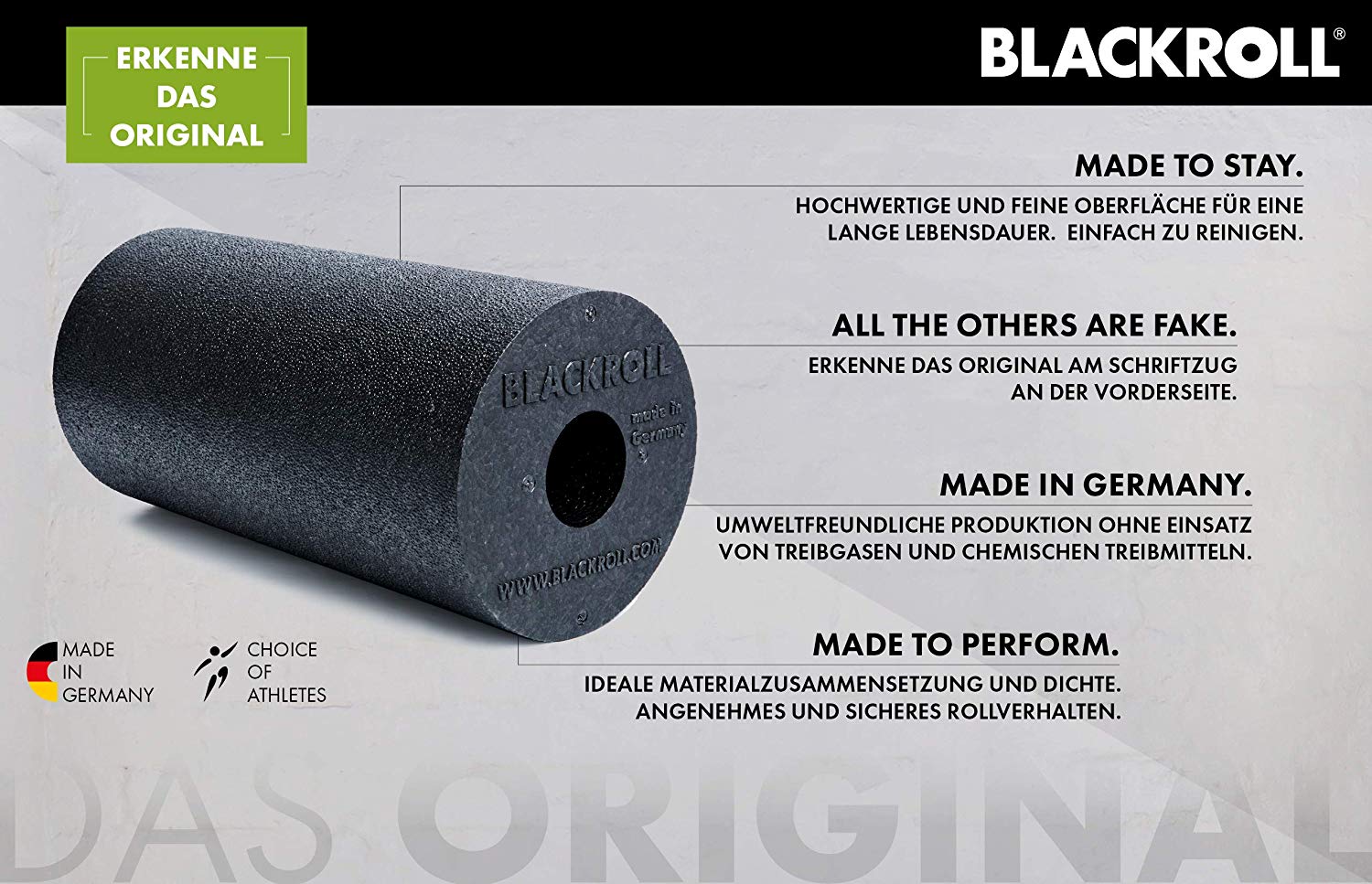 BLACKROLL® STANDARD - The original (density medium) - Self massage foam roller - Muscle roller in different colours, 30cm + booklet - Image 3
