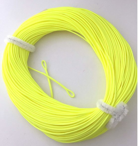 BestCity Fly Fishing Premier Quality WF7/8 TROUT High Floating Line with 2 welded loops Fluorescent Yellow UK
