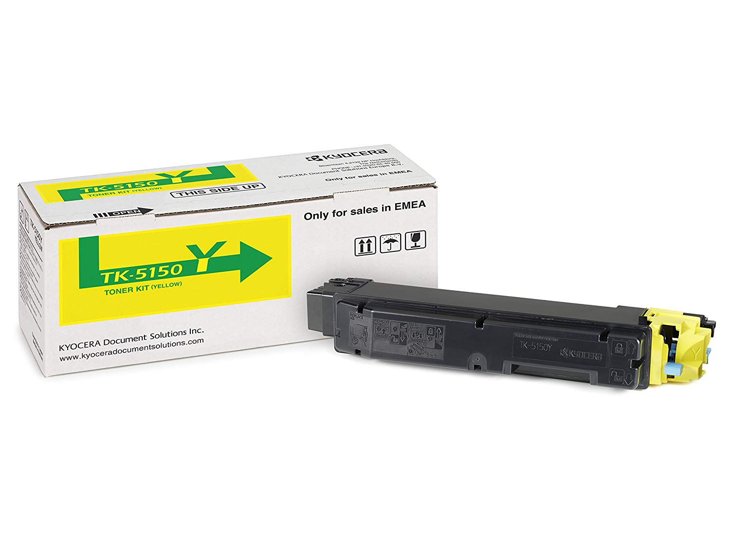 Kyocera TK-5150Y Toner Yellow, 10.000 Pages, Original Premium Printer Cartridge 1T02NSANL0 for ECOSYS M6035cidn, M6535cidn, P6035cdn