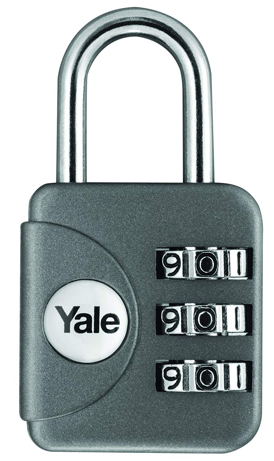 Yale - YP1/28/121/1G Standard Security Luggage Combination Padlock - Grey, 28 mm