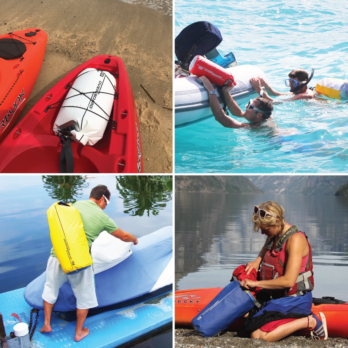 OverBoard 100% Waterproof Dry Tube Bag with Adjustable Shoulder Strap, Blue, 20 Litres - Image 3