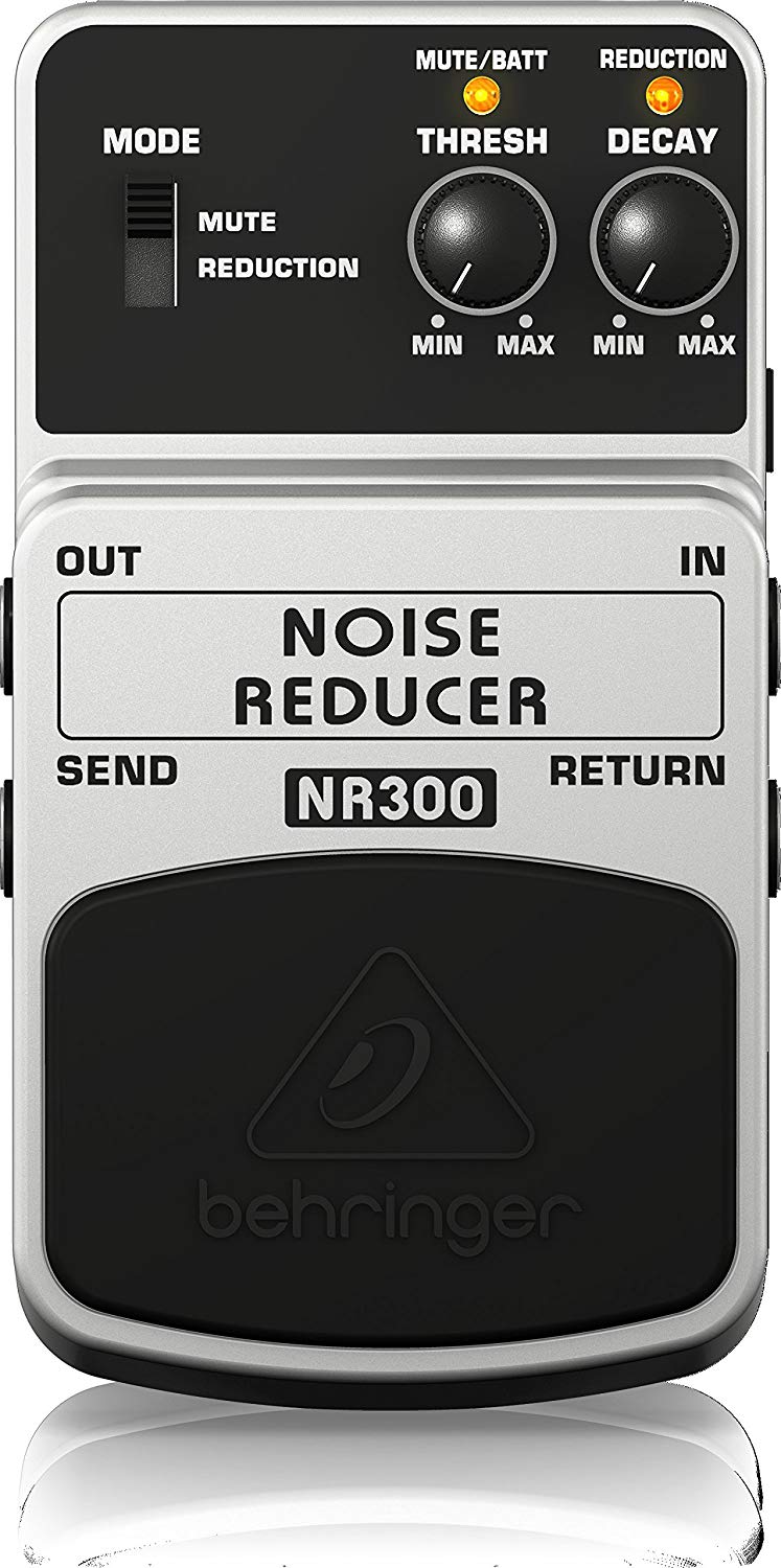 Behringer NOISE REDUCER NR300 Ultimate Noise Reduction Effects Pedal, Black and Silver