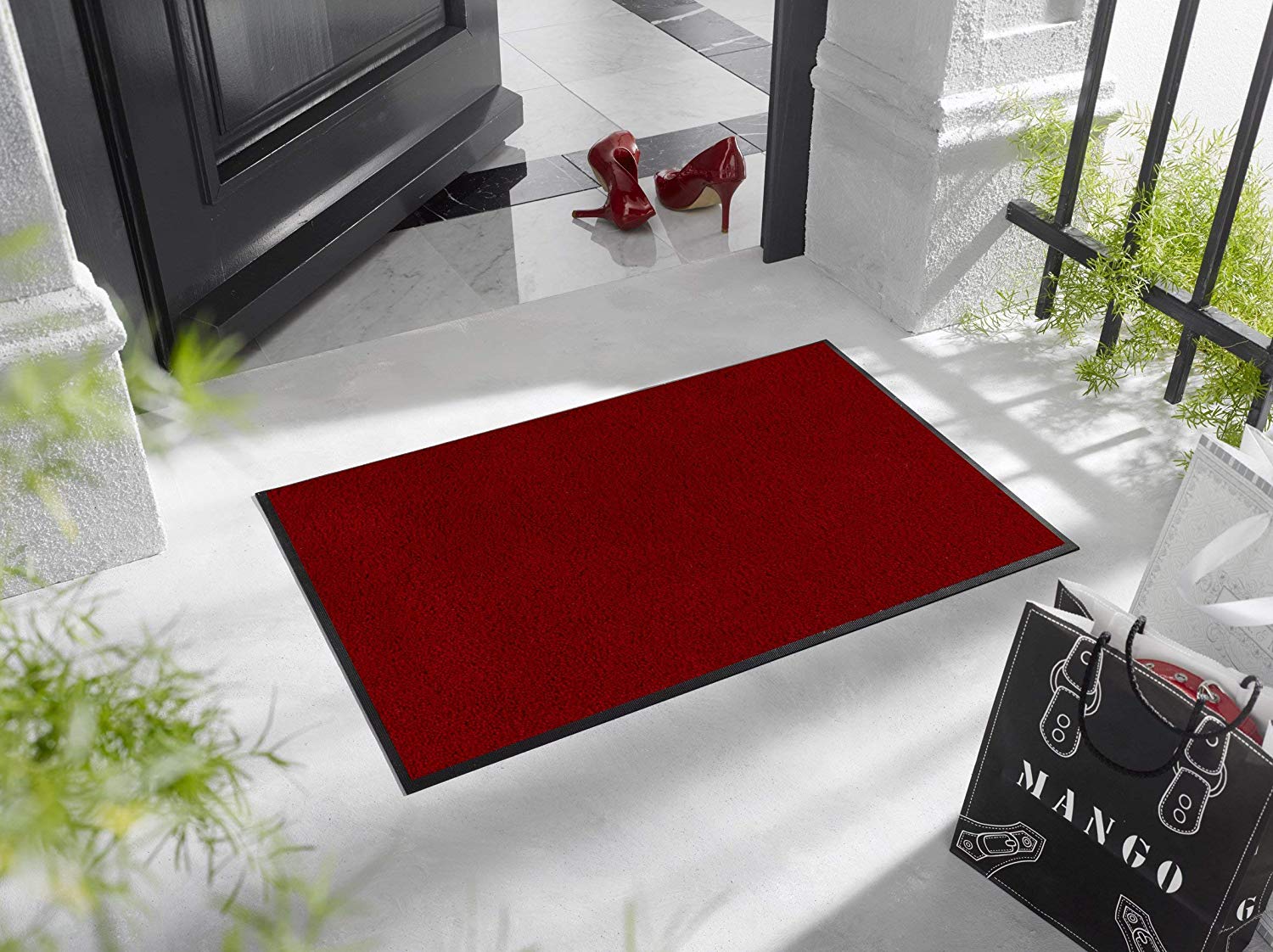 Door Mat Ruby Red 50x75 cm red, 50 x 75 cm (Rectangular) - Image 2