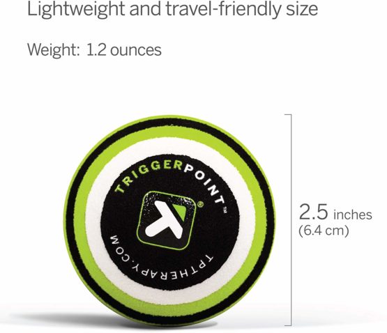 TRIGGERPOINT Trigger Point Performance Unisex's MB1, Deep Tissue Massage Ball for Back, Green, White and Black, 2.6''/5cm - Image 2