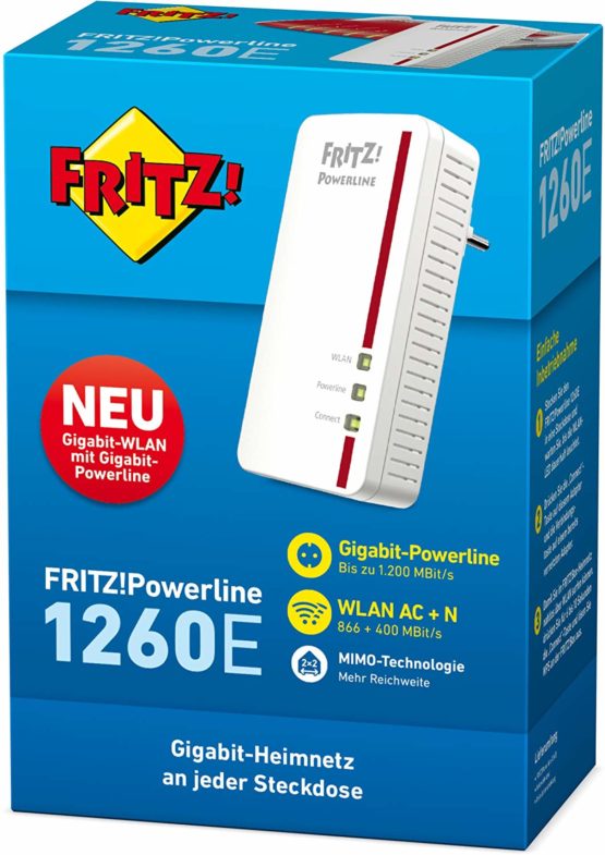 AVM Power-LAN FRITZ!Powerline 1260E (20002789), White - Image 3