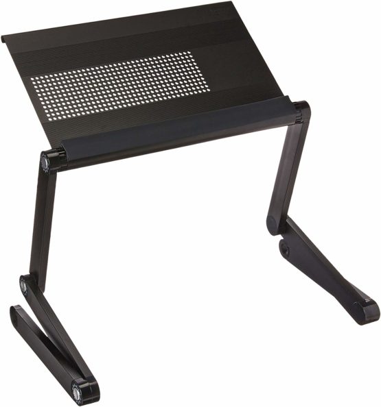 Adjustable Height and Angle Ergonomic Book Holder reading textbook stand for big heavy books studying in bed couch sitting standing at a desk tablet document laptop durable lightweight aluminum,Black