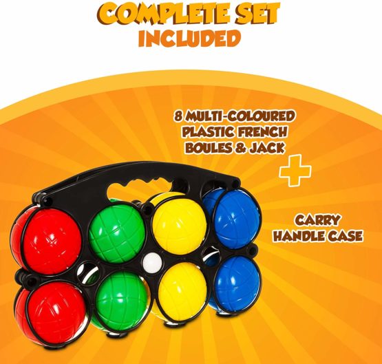 Hillington Colourful Plastic Boules Water Filled French Pétanque Bowls Fun Garden Game Set For All Ages and Skills - Image 3