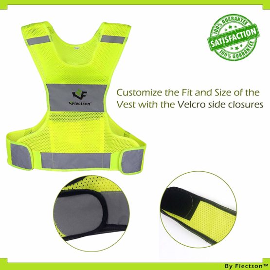 Flectson™ Reflective Vest for Running or Cycling (Women and Men, with Pocket, Gear for Jogging, Biking, Walking) - Image 3