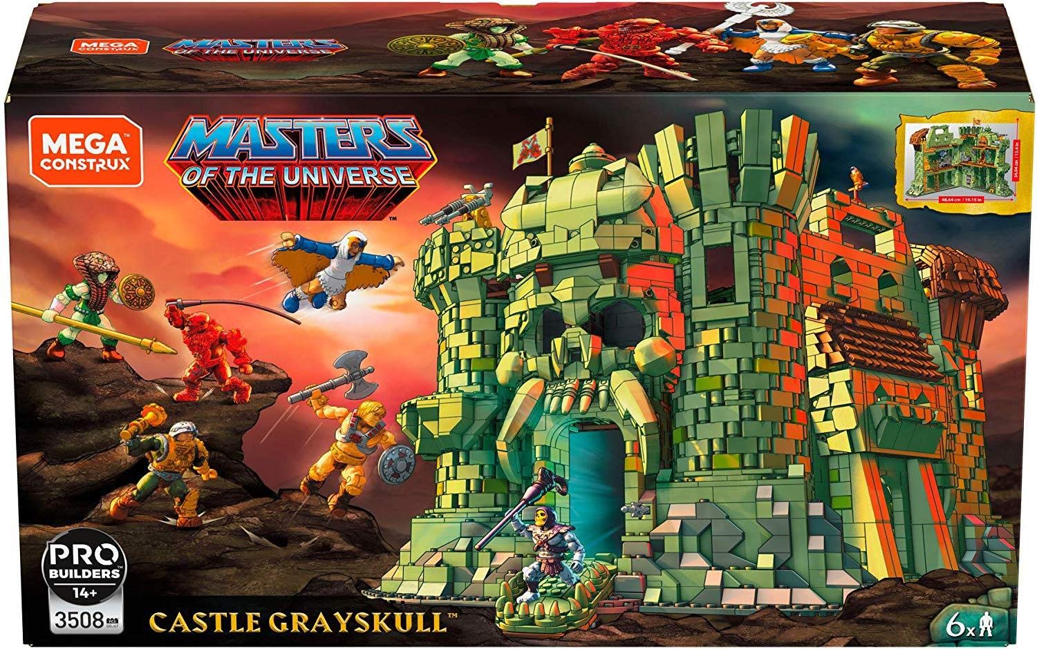 MEGA Masters of the Universe Toy Building Set, MOTU Castle Grayskull with 3508 Pieces, 6 Micro Action Figures and Accessories