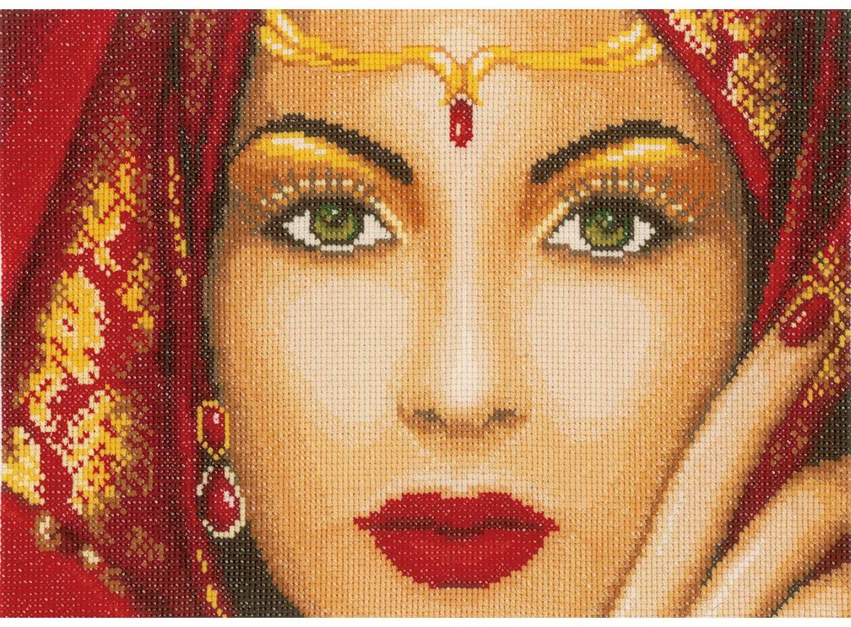 Lanarte Counted Cross Stitch Kit: Oriental Beauty (Evenweave), Other, NA, 28 x 20cm, N\a