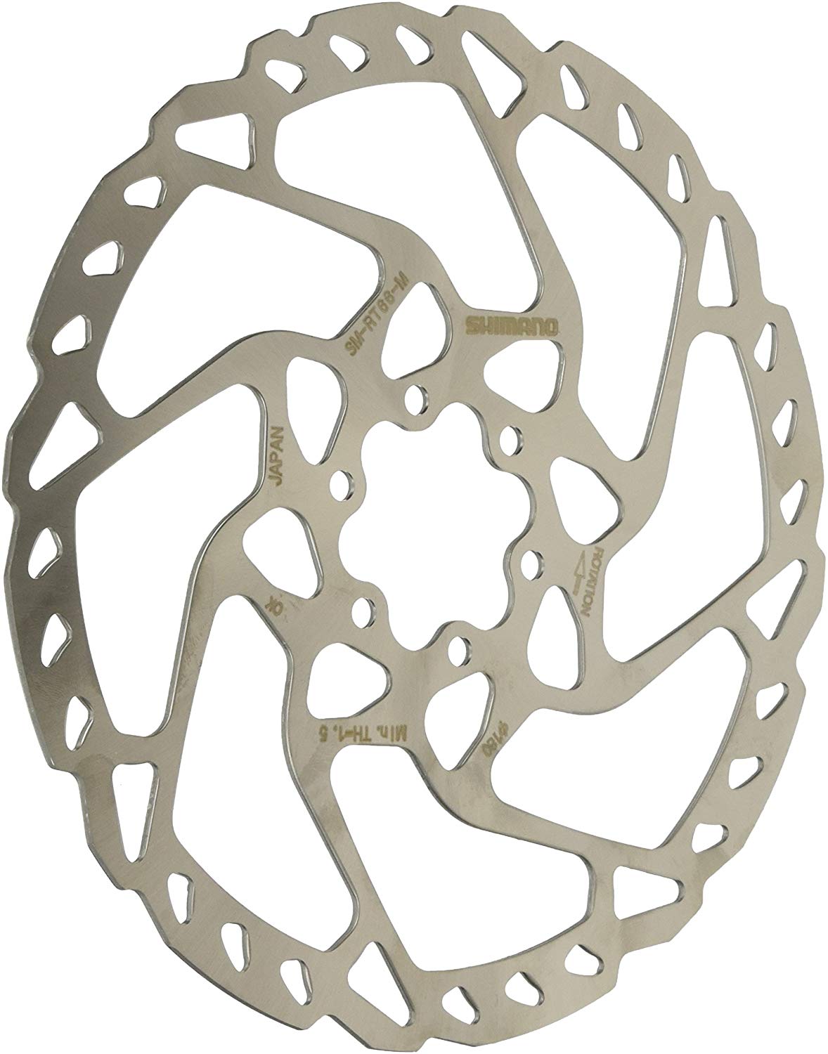 SHIMANO Smrt66 6 Bolt Slx Rotor - Black, 18 cm