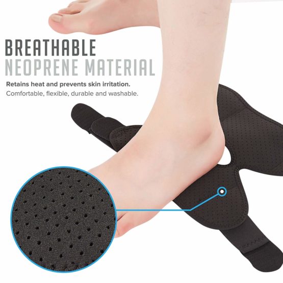 Bodyprox Ankle Support Brace, Breathable Neoprene Sleeve, Adjustable Wrap! - Image 4