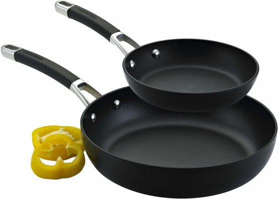 Circulon 82828 Premier Professional frypan Twin Pack (20/28cm) - Premium Non Stick Frying Pans - Hard Anodized Aluminium Cookware, Black