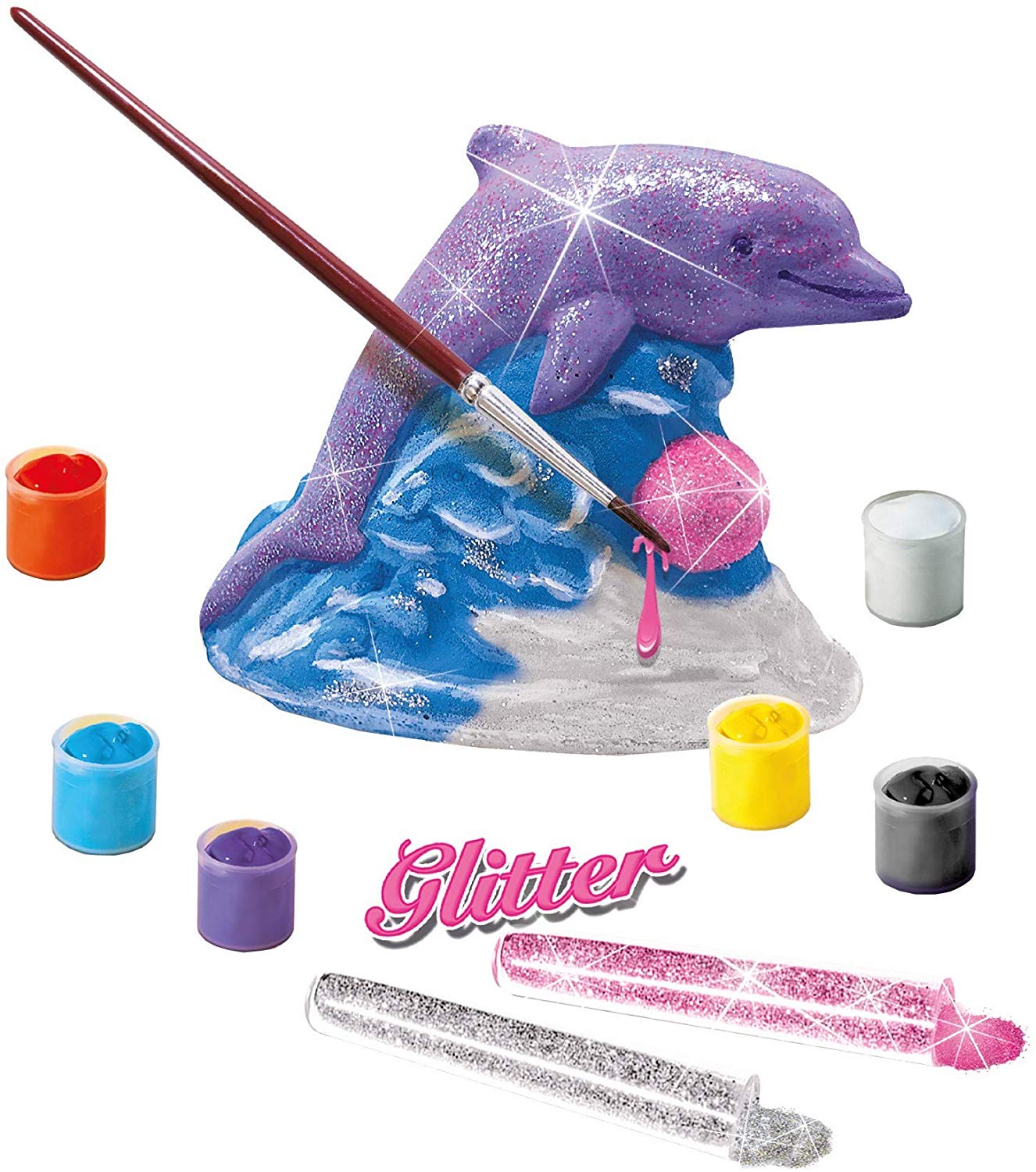 SES Creative 1286 Casting & Painting-Glitter Dolphin, Diverse Colours - Image 3