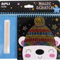 Apli kids 16524 Magic Scratch Art Set-Winter, Black
