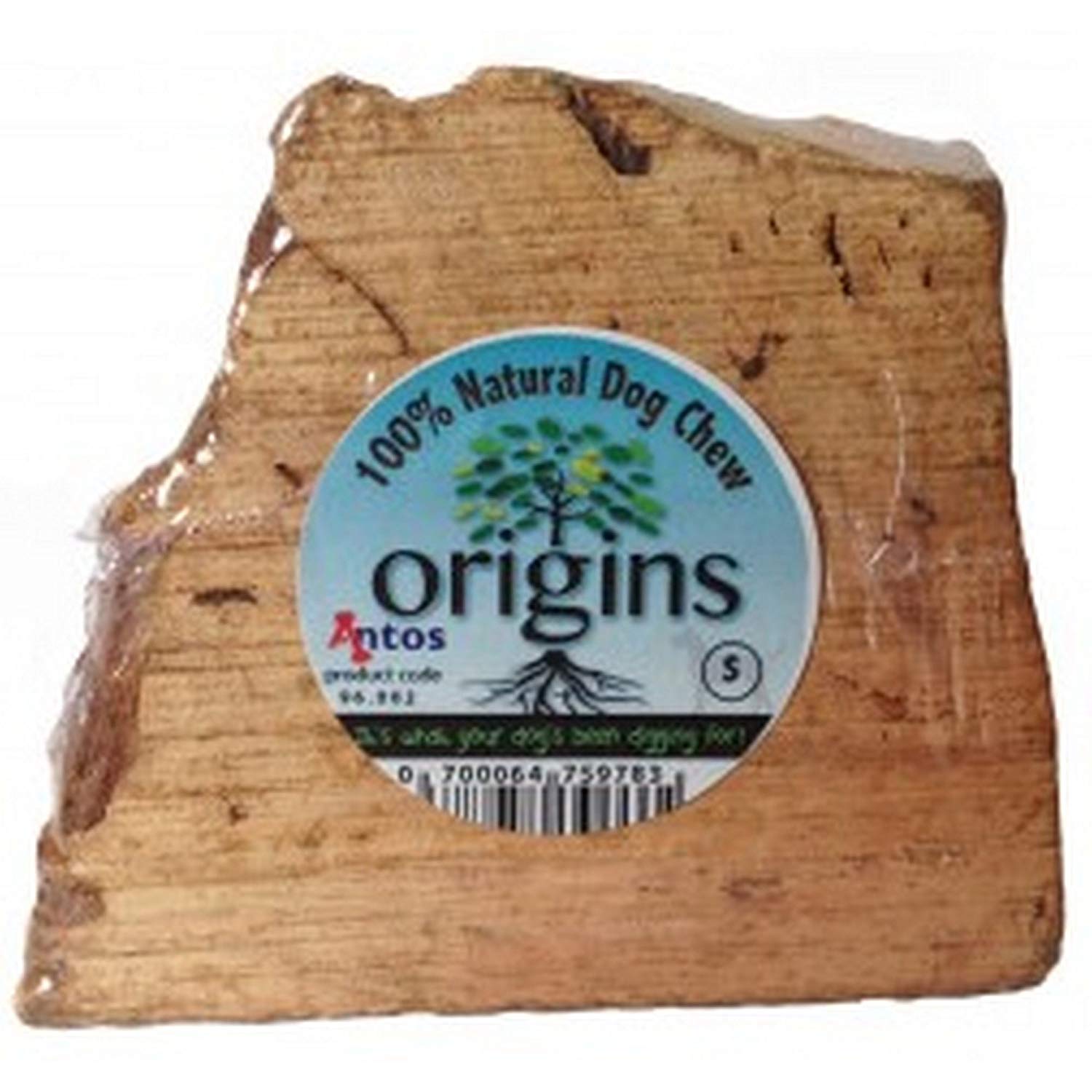 Antos Origins Natural Tuber Root Wooden Dog Chew, clear