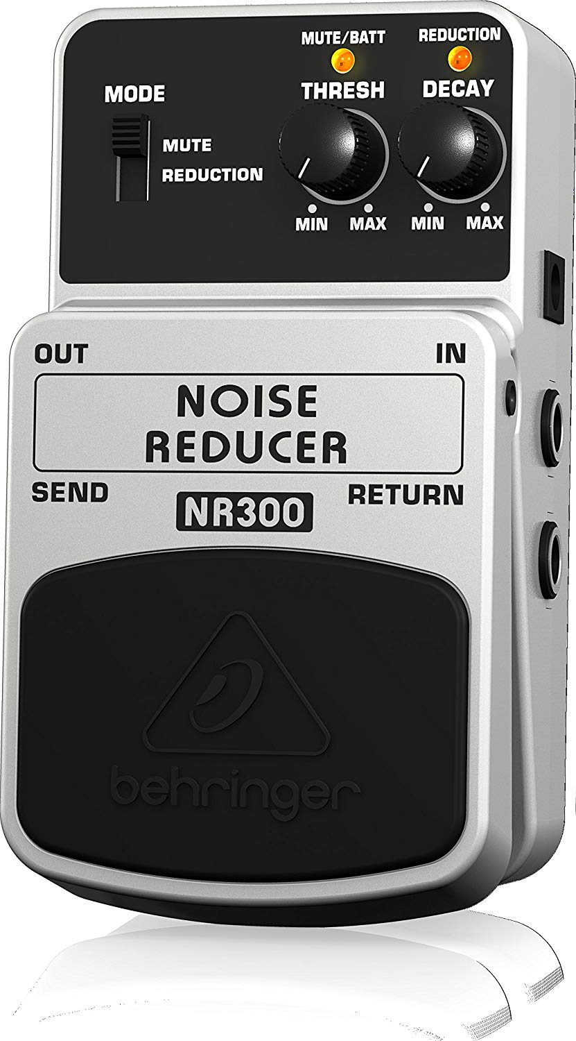 Behringer NOISE REDUCER NR300 Ultimate Noise Reduction Effects Pedal, Black and Silver - Image 4