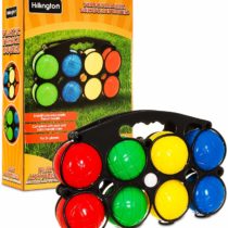 Hillington Colourful Plastic Boules Water Filled French Pétanque Bowls Fun Garden Game Set For All Ages and Skills