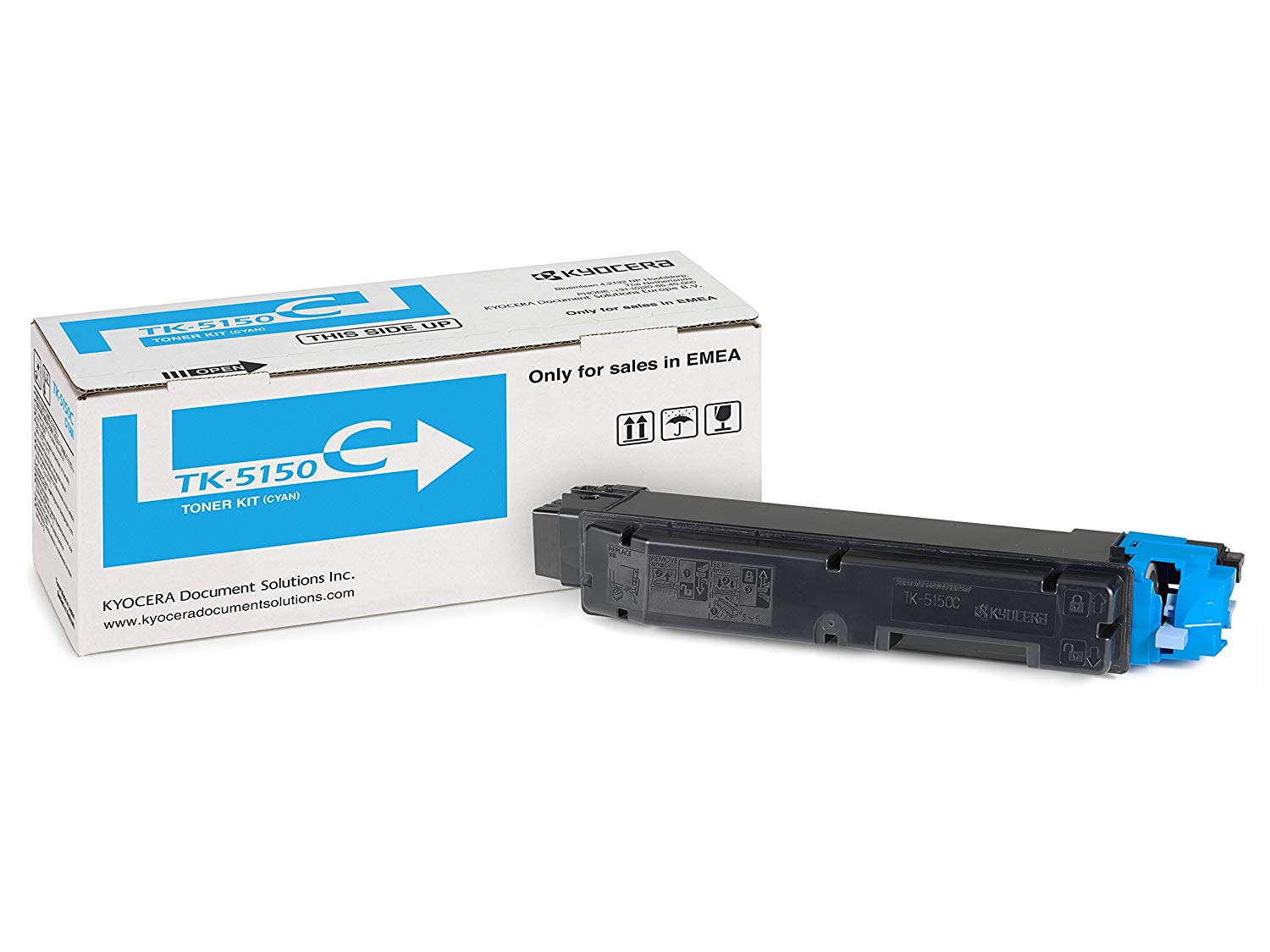 Kyocera TK-5150C Toner Cyan, 10.000 Pages, Original Premium Printer Cartridge 1T02NSCNL0 for ECOSYS M6035cidn, M6535cidn, P6035cdn