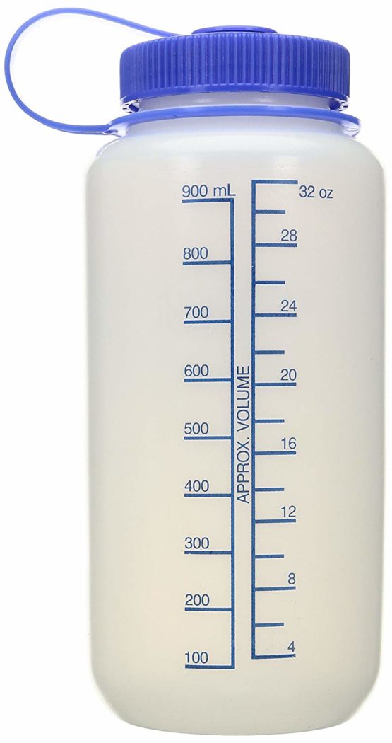 Nalgene Unisex's HDPE WM Water Bottle, White, 32oz/1 Litre - Image 2