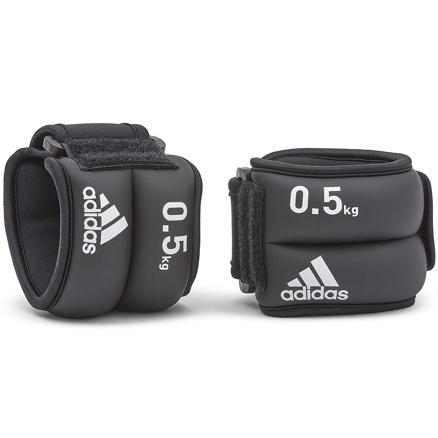 adidas Ankle/Wrist Weights, 0.5 Kg, Grey/White, 2 x 0.5 kg - Image 2