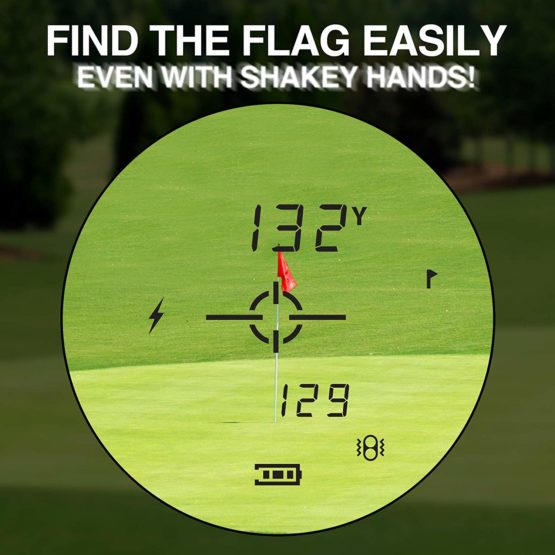 Easy Green 1,300 Yard Golf Rangefinder - With Vibrating Pin Lock & Slope Compensation Technology, White - Image 4