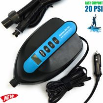 Seamax SUP Electric Air Pump for Inflatable Paddle Board, Max 20 PSI, Additional Fittings Included, Pro Edition Built in Temperature Sensor and Voltage Meter