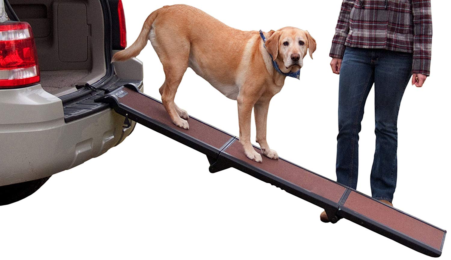 Pet Gear Inc. Travel Lite Tri-Fold Dog Ramp, 71 x 16 x 4 Inches, Green
