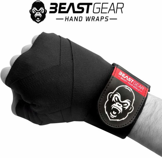 Beast Gear Advanced Boxing Hand Wraps – For Combat Sports, MMA and Martial Arts - 4.5 Meter Elasticated Bandages