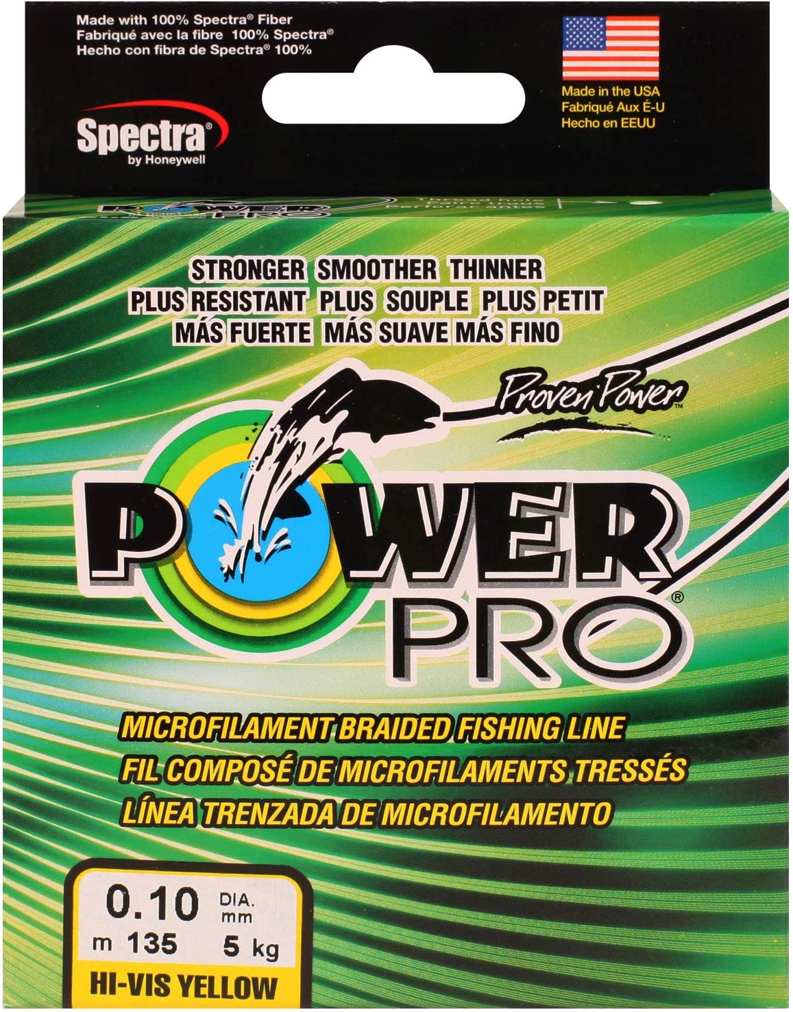 Power Pro Classic 135 meter, 0,23 millimeter, 15kilogram, Yellow, Braided Fishing Line, PPBI13523Y, 0,23mm 15kg