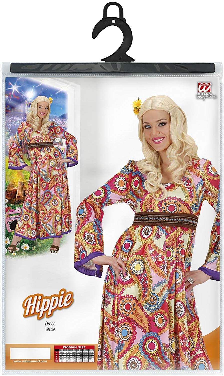 knee length dresses for ladies 60s Hippie Costume main image 0