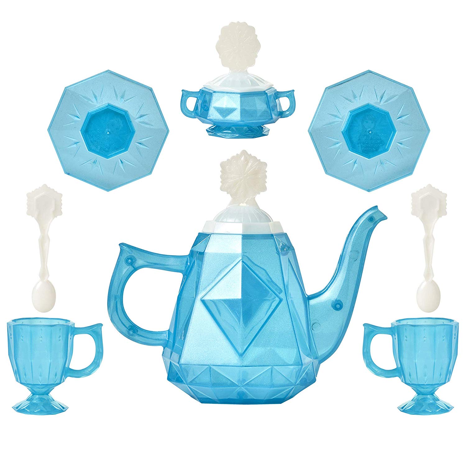 Disney Frozen Tea Set for Two, 10 Piece Role Play & Pretend Tea Time! Includes Teapot W/Lid, Sugar Bowl W/Lid, 2 Teacups - Image 3