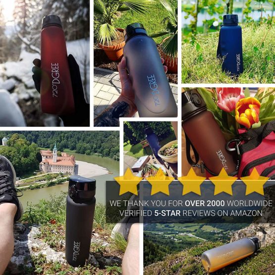 720°DGREE Water Bottle “uberBottle“ +Fruit-Infuser - 350ml, 500ml, 650ml, 1L - BPA-Free Tritan, Leakproof, Reusable - Sports Drinking Bottle for Kids, Gym, Fitness, Outdoor, Cycling, School - Image 3