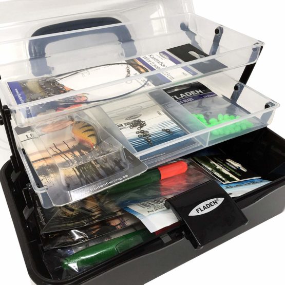 FLADEN Fishing - Loaded Rig and Terminal Tackle Accessory Cantilever Box - For Catching Predator Fish with Teeth [19-105UK]