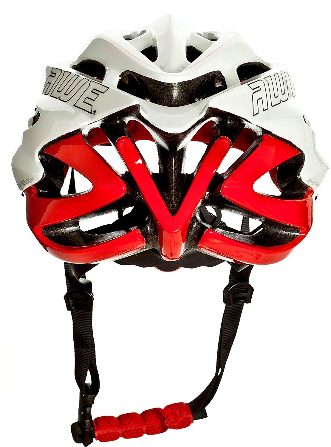 AWESpeed™ Bike Helmet Road Helmet Adult Mens Womens 58-61cm Bicycle Helmet White/Red Large Adjustable Lightweight In Mould *AWE 5 year Crash Replacement Policy - Image 4